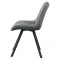KONDELA Jedálenská stolička, tmavosivá Velvet látka/čierna, SAMIRA