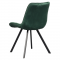 KONDELA Jedálenská stolička, tmavozelená Velvet látka/čierna, SAMIRA