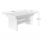 KONDELA Jedálenský/konferenčný rozkladací stôl, biela, 120/160x70 cm, LAVKO NEW