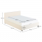 KONDELA Posteľ s roštom, 180x200, biela, LUNELA
