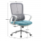 KONDELA Kancelárske kreslo, sivá/modrá, FOSTER TYP 2