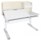 KONDELA Rastúci písací stôl, natural/biela, LEDIN