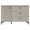 KONDELA Komoda, sivohnedá Taupe/dub silverjack, DOMCA 1D3S