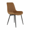 KONDELA Stolička, ekokoža hnedá camel/čierna, HAZAL