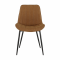 KONDELA Stolička, ekokoža hnedá camel/čierna, HAZAL