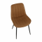 KONDELA Stolička, ekokoža hnedá camel/čierna, HAZAL