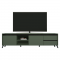 KONDELA TV stolík, smoke zelená/čierna, LONGY RTV2K2So