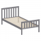 KONDELA Posteľ s roštom, sivá, 90x200, ANATRA