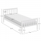 KONDELA Posteľ s roštom, biela, 90x200, ANATRA