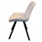 KONDELA Jedálenská stolička, béžová Velvet látka/čierna, SAMIRA