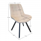 KONDELA Jedálenská stolička, béžová Velvet látka/čierna, SAMIRA