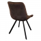 KONDELA Jedálenská stolička, tmavohnedá Velvet látka/čierna, SAMIRA