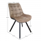 KONDELA Jedálenská stolička, sivohnedá Taupe Velvet látka/čierna, SAMIRA