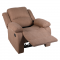 KONDELA Relaxačné polohovacie kreslo, hnedá látka, ASKOY NEW
