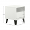 KONDELA Nočný stolík, biela, BOGAN NEW 1S