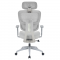 KONDELA Kancelárske kreslo, svetlosivá/sivá, ERMEN