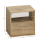 KONDELA Nočný stolík, dub artisan, DOLI